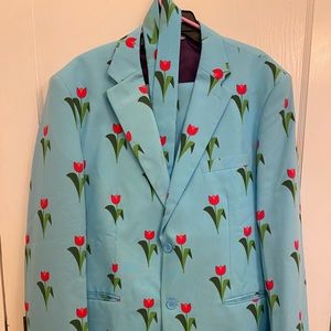 OPPOSUITS Tulip Suit.  Jacket, pants, and matching tie.